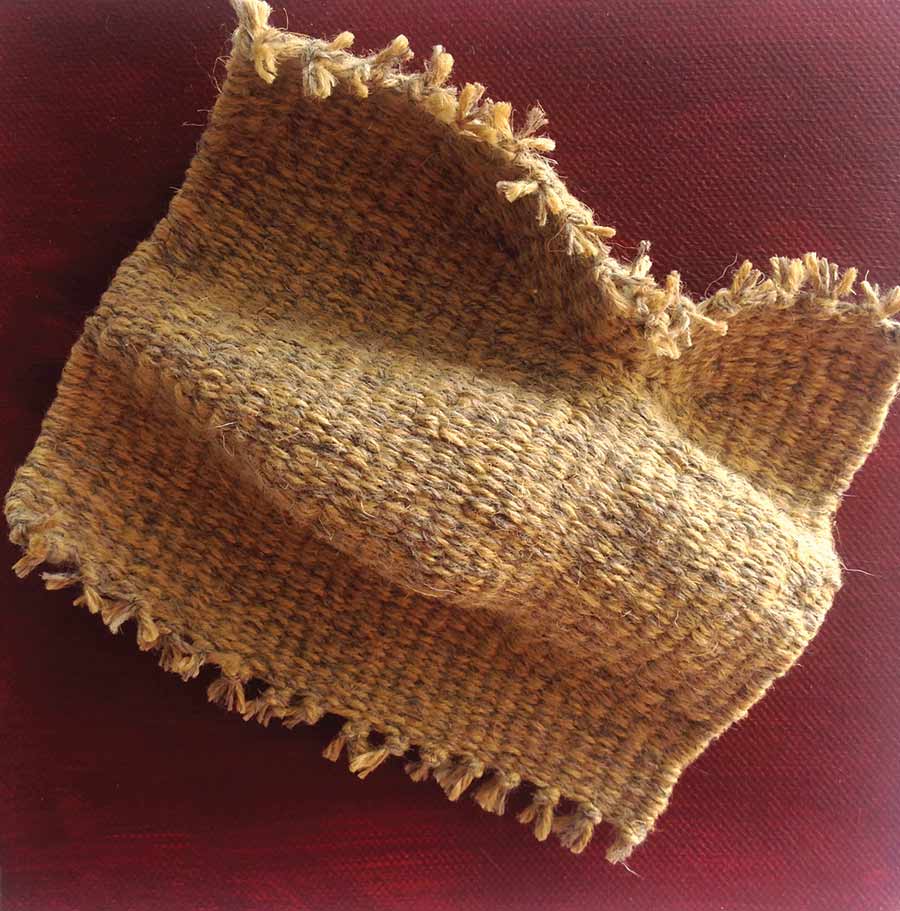  Whale Rising by Penny Eley. Jute, wool 